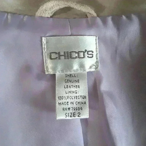 Chico's Leather Jacket Size 2 - Picture 4 of 4